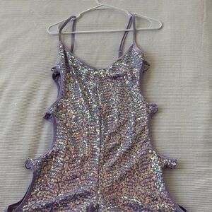 Sequin Purple Jumpsuit
